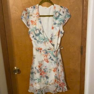 Floral wrap dress